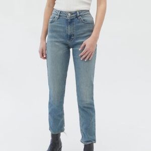 BDG girlfriend high waisted light wash jeans